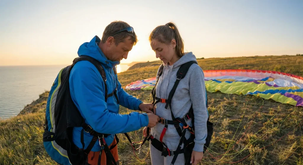 Подготовка к полету на параплане
